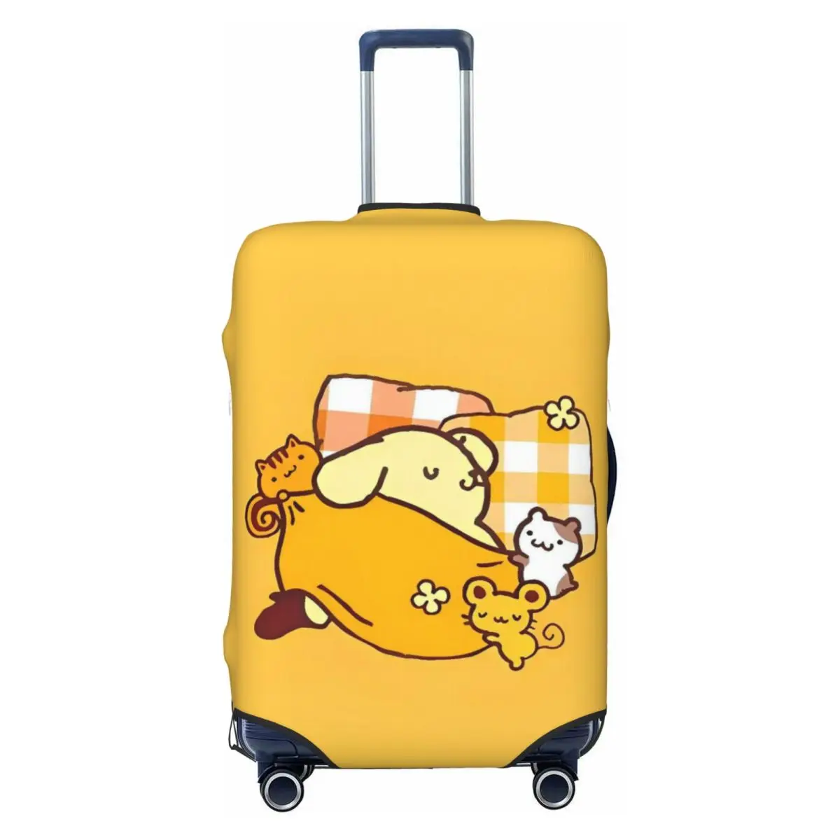 

Cute Cartoon Pom Pom Purin Pattern Suitcase Cover Cruise Trip Protection Flight Useful Luggage Accesories