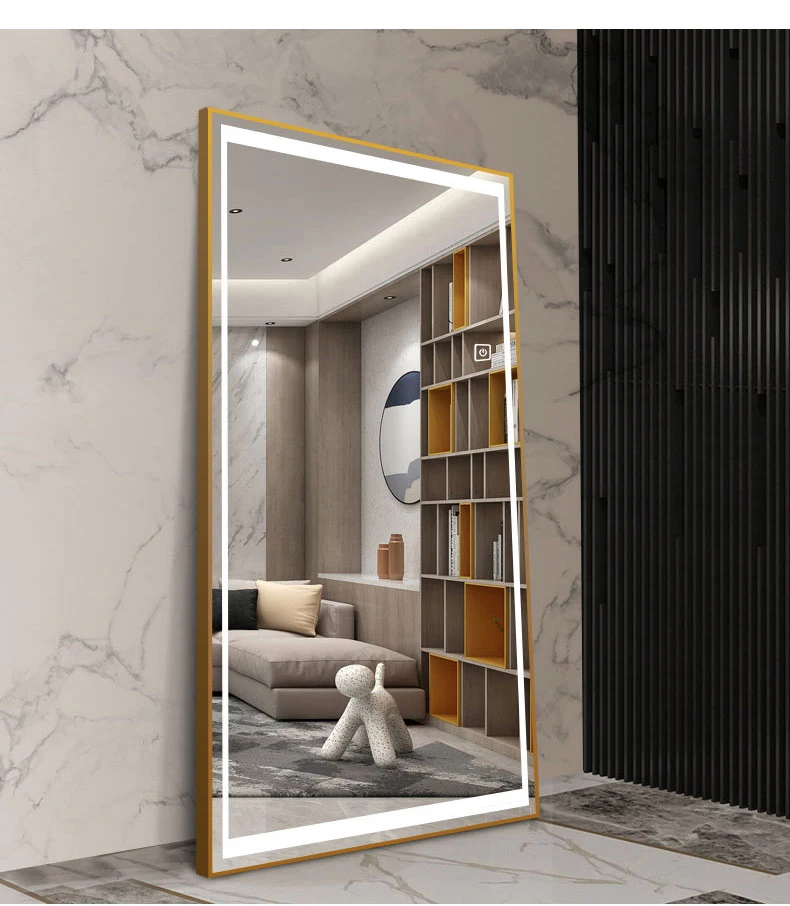 Wholesale Big Size Salon Mirror Floor Stand Led Dressing Mirror Full Length Mirror