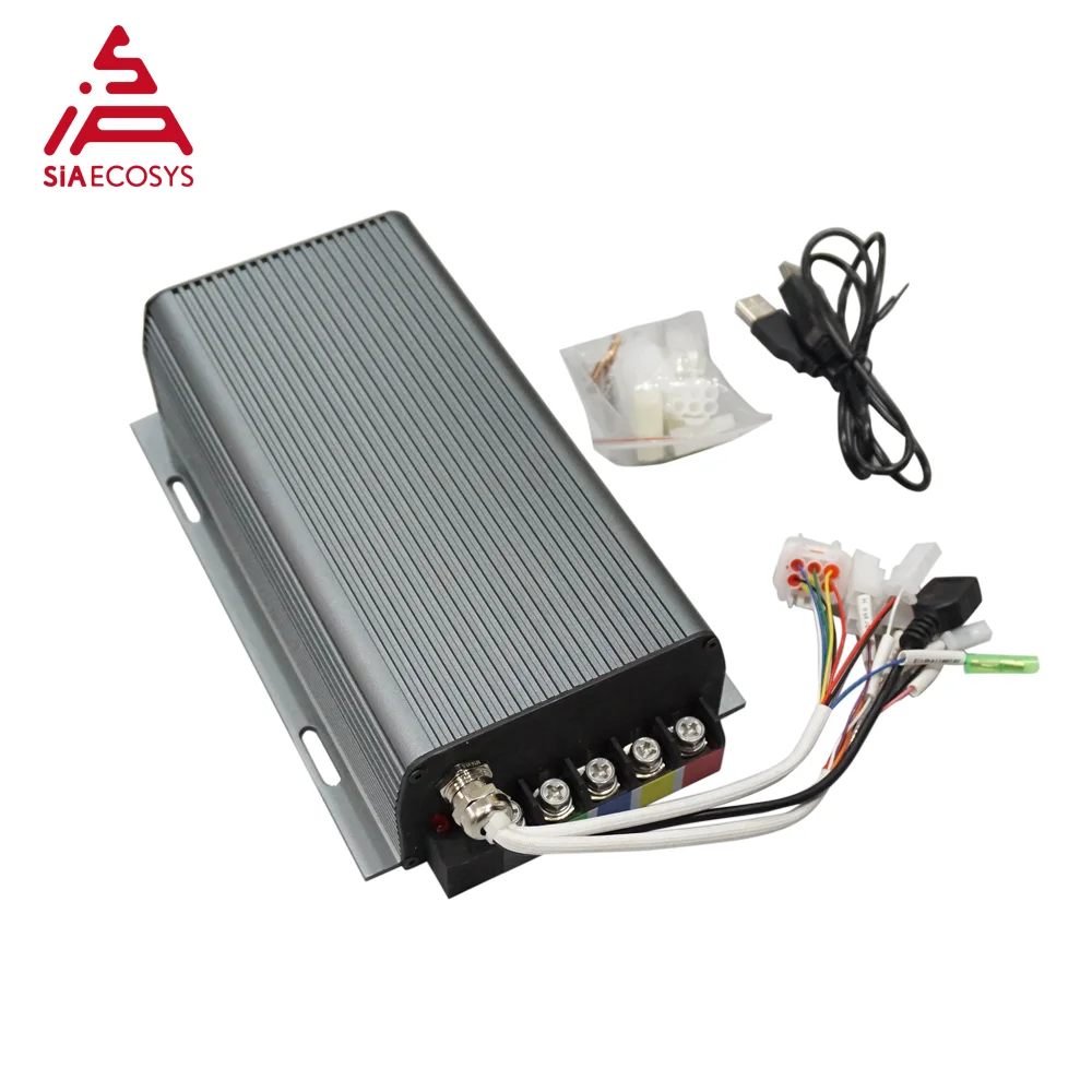 QSMOTOR 12x5.inch 260 5000W V4 72V Brushless DC Electric Hub Motor Kits With Sabvoton 72200 Sine Wave Controller