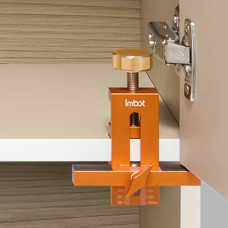 Cabinet Door Mounting Jig, with Support Arm&Clamp, Aluminum Alloy Body Tool for Installing Cabinets with Face Frame or Frameless