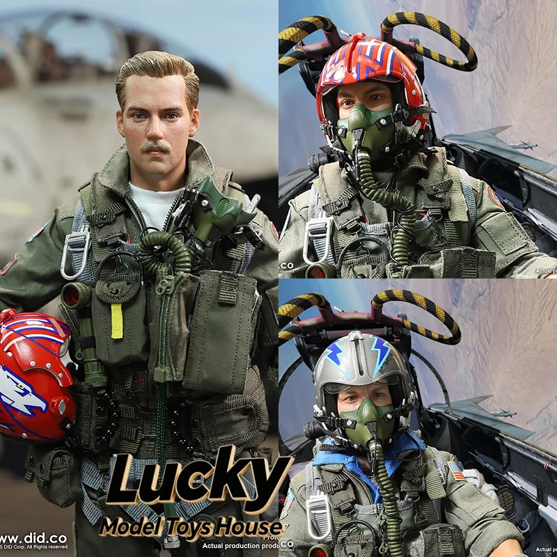 1/6 مقياس نيك البحرية الأمريكية مقاتلة F14 الطيار العسكري عمل الشكل DID MA80182 حساسة 12 بوصة رجل الجندي نموذج جمع اللعب #1