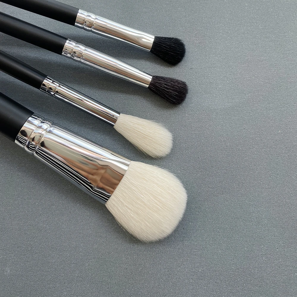 Makeup Brushes Set (Tapered Powder M523 Pro Firming Blending M503 Tapered Blender M505 Round Highlighter M511) 4pc Cosmetics Kit