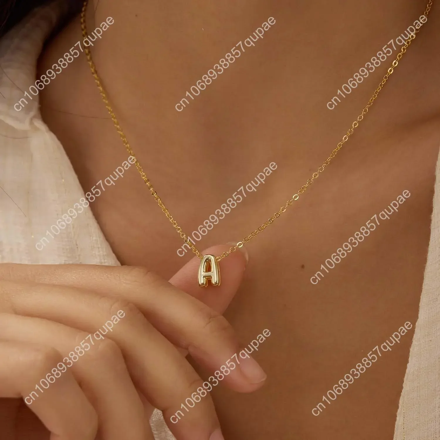 فقاعة إلكتروني قلادة القلائد الأولية للنساء اسم قلادة شخصية فقاعة قلادة قلادة لذيذ سحر القلائد المحملة #3