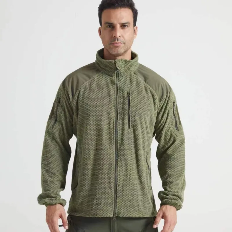 

Stand-collar Brim Camouflage Soccer Outdoor Fleece Long Sleeves Jackets