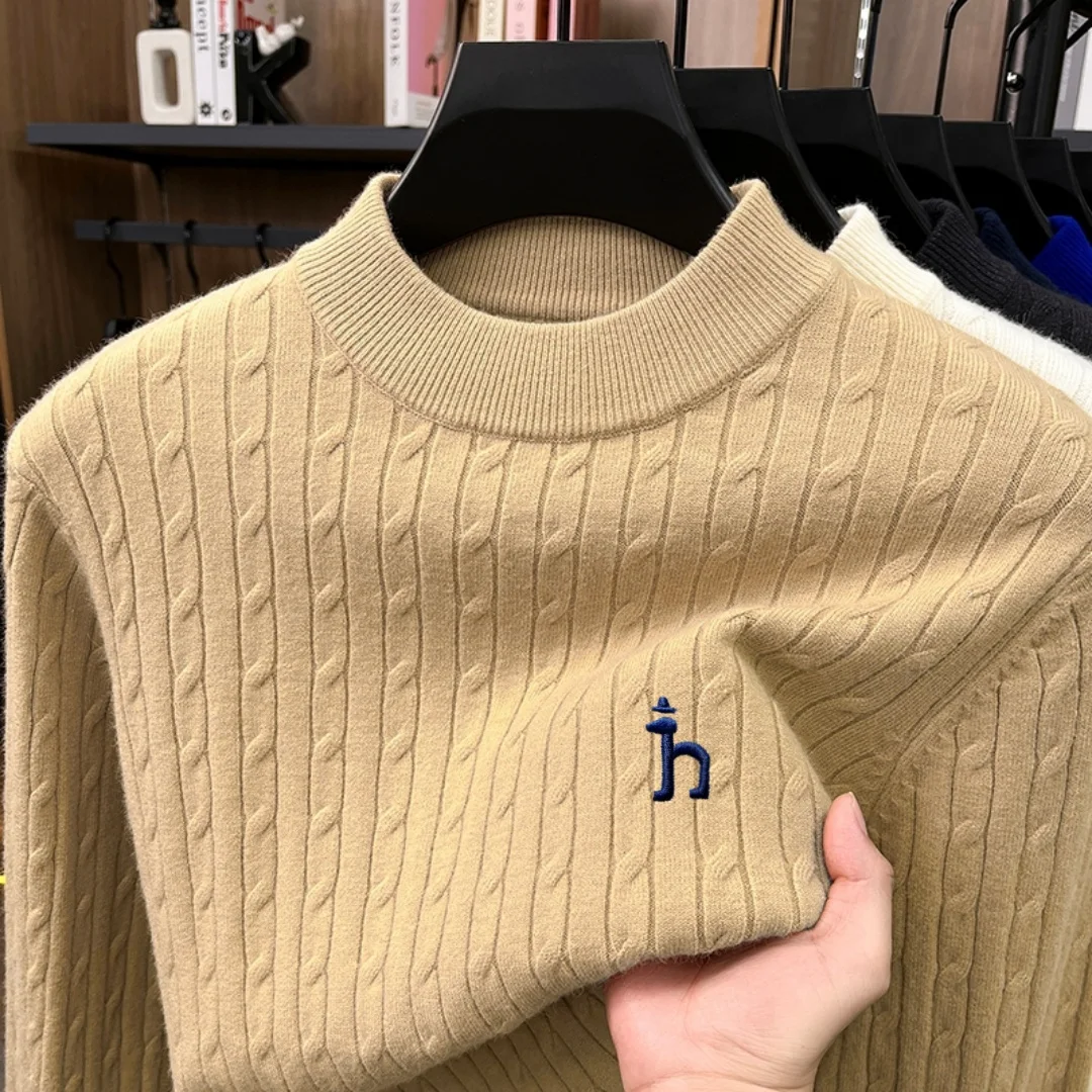 Neuer Winter-Pullover der Modemarke aus Samt, warm und bequem, Herrenbekleidung, Original-Welpen-Stickerei, koreanische Version, Pullover – Detail 17