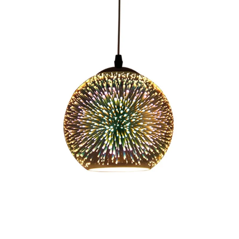 

3D creative design stained glass restaurant chandelier retro cafe bar clothing store chandelier