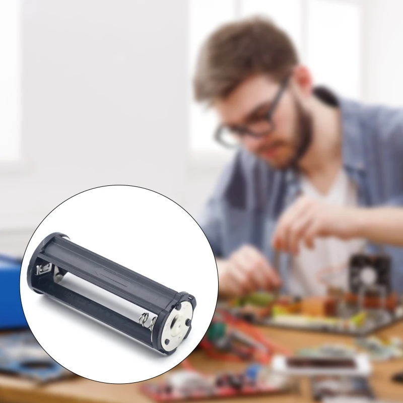 Hộp đựng pin AAA Pin AAA Ống hộp nhựa hình trụ màu đen cho