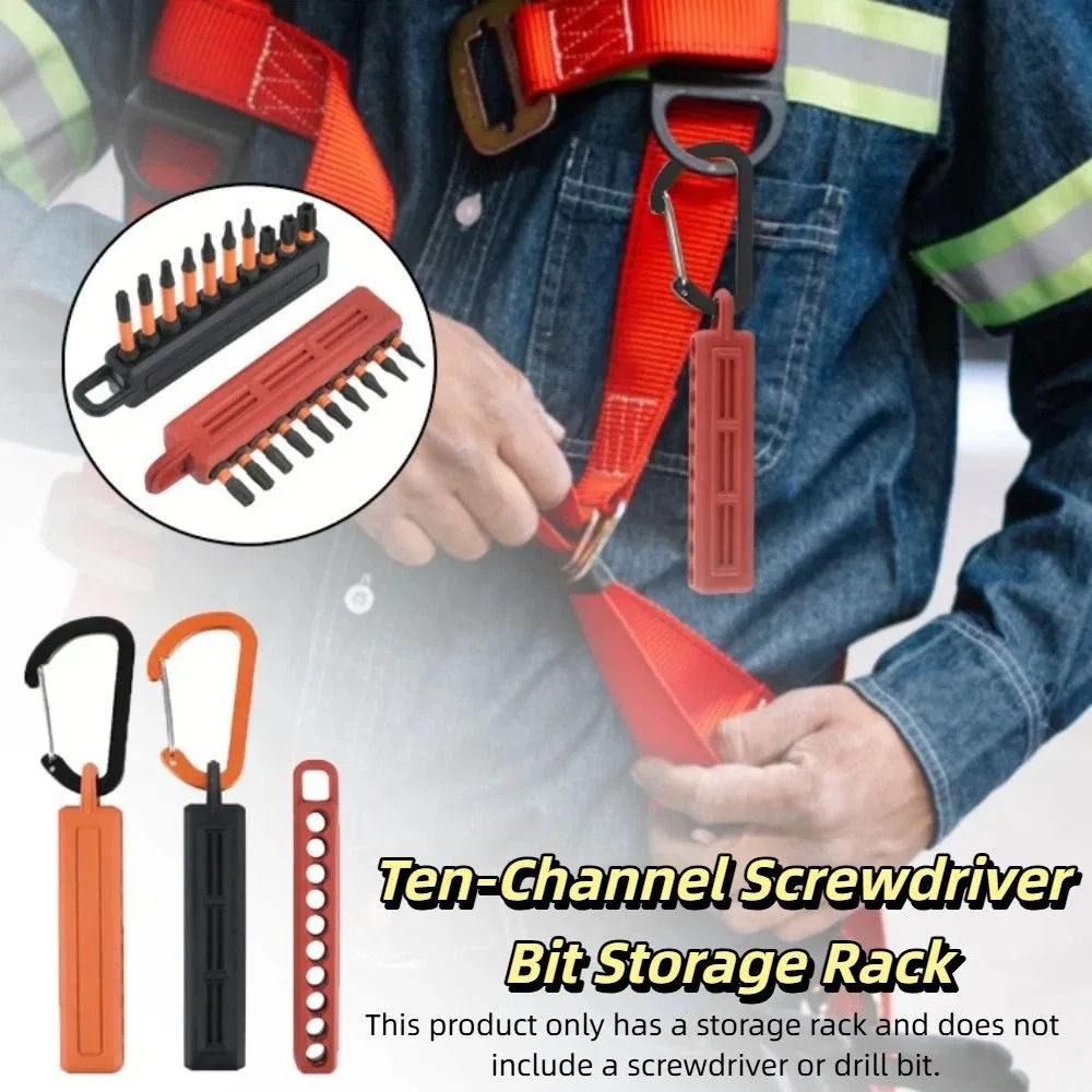 Plastic Case Hex Shank Screwdriver Bit Holder 10 Holes 22 Holes Drill Bits Storage Case Storage Clip Portable Design