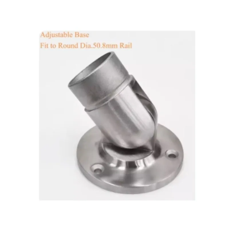 2Pcs Cast 304 Stainless Steel Flush Handrail Fittings Inserted 2