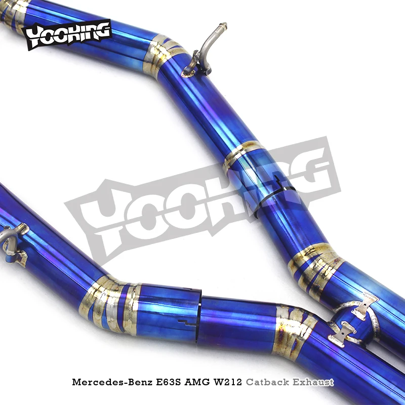 Custom Catback Muffler For Mercedes-Benz E63/E63S W212 AMG 2013-2014 Sport Car Titanium Pipes Valvetronic Exhaust System