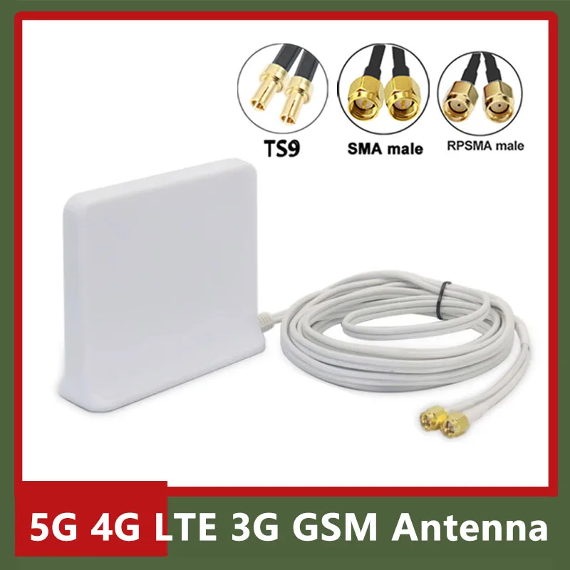 Dual-Cable Long Range 5G 4G LTE 3G GSM  WiFi Antenna Signal Booster Amplifier Cellular Network Coverage CPE PRO Router TS9 SMA