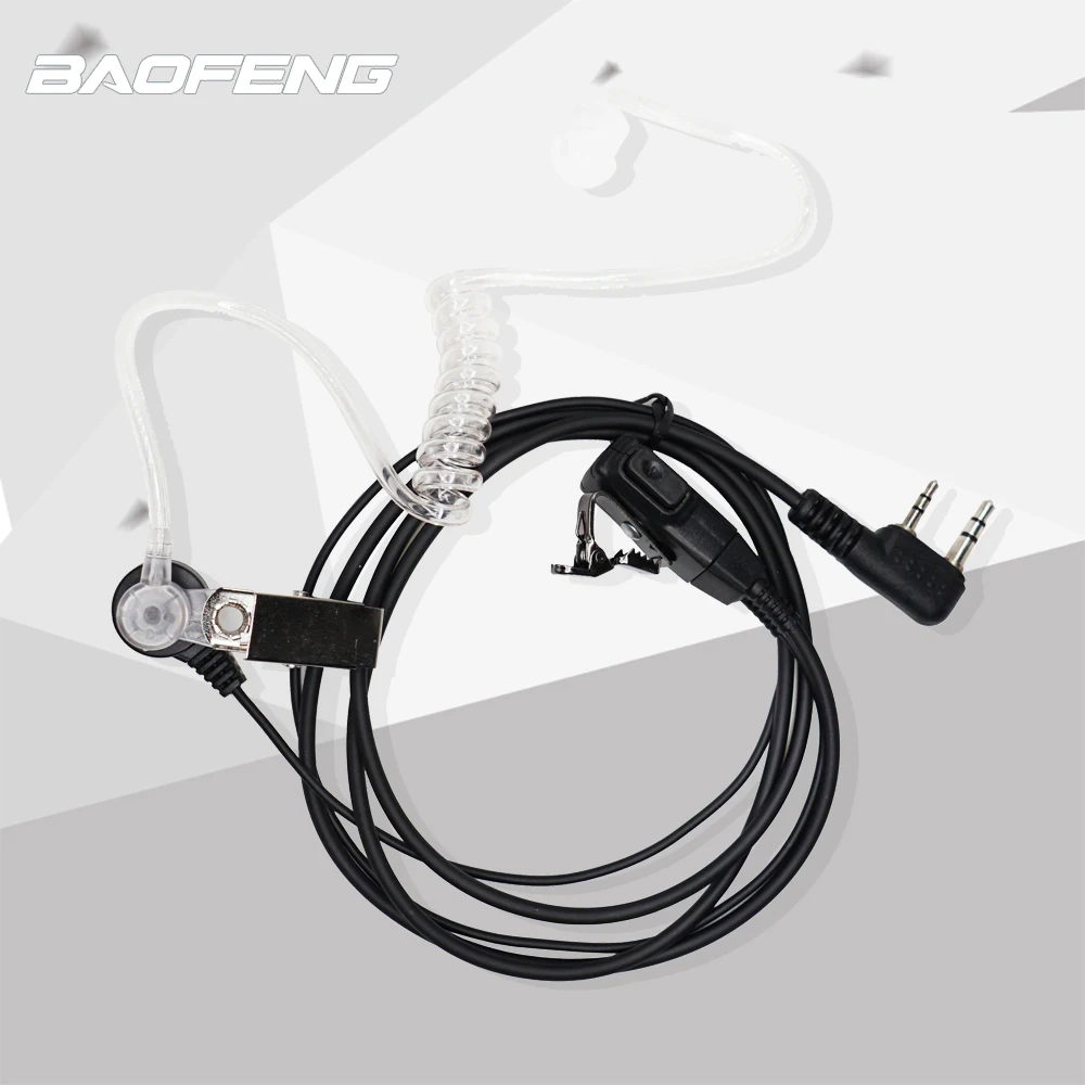 Air Acoustic Tube 2-pinowy Słuchawka PPT do zestawu słuchawkowego Walkie Talkie Mikrofon do radia Mikrofon Baofeng UV-5R UV82 BF888S Akcesoria