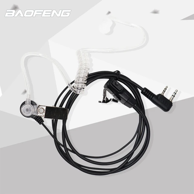 Air Acoustic Tube 2-pinowy Słuchawka PPT do zestawu słuchawkowego Walkie Talkie Mikrofon do radia Mikrofon Baofeng UV-5R UV82 BF888S Akcesoria