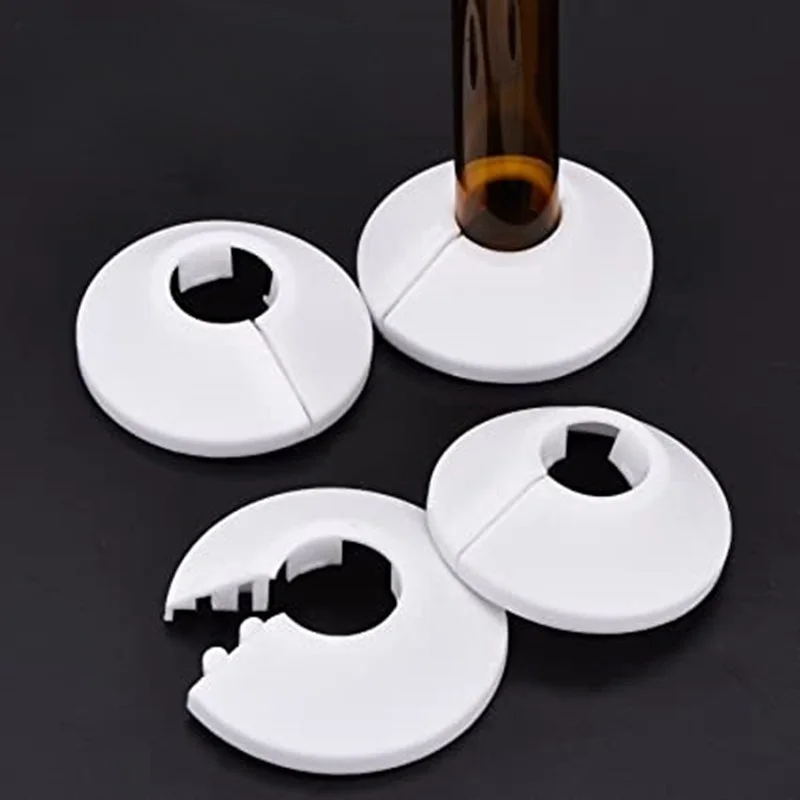 

10pcs Decorative Heating Pipe Covers - Durable Plastic Black & White Cooling Pad Pipe Caps for Floor/Wall, Fit, Conceal Pipes