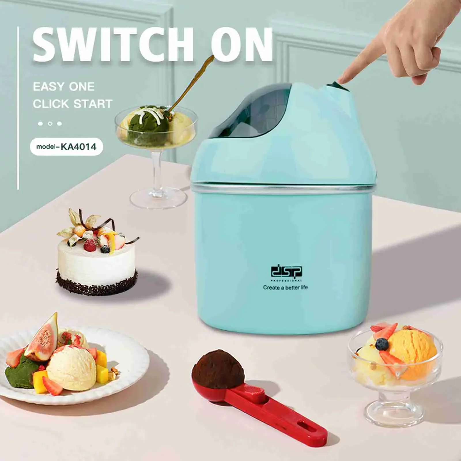Portable Household 0.8L 2 In 1 Ice Cream Maker And Yogurt Maker Home Electronic Machine Mini Maker Yogurt