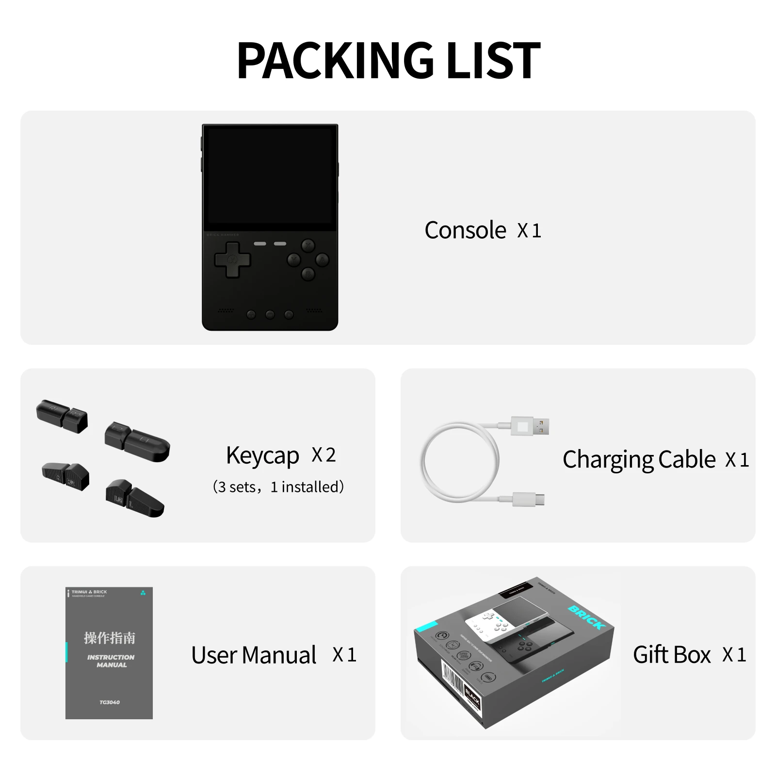 TRIMUI Brick Hammer Portable Handheld Game Player CNC Full Metal 3.2'' IPS Screen Retro Games Linux System Video Gaming Device image 3