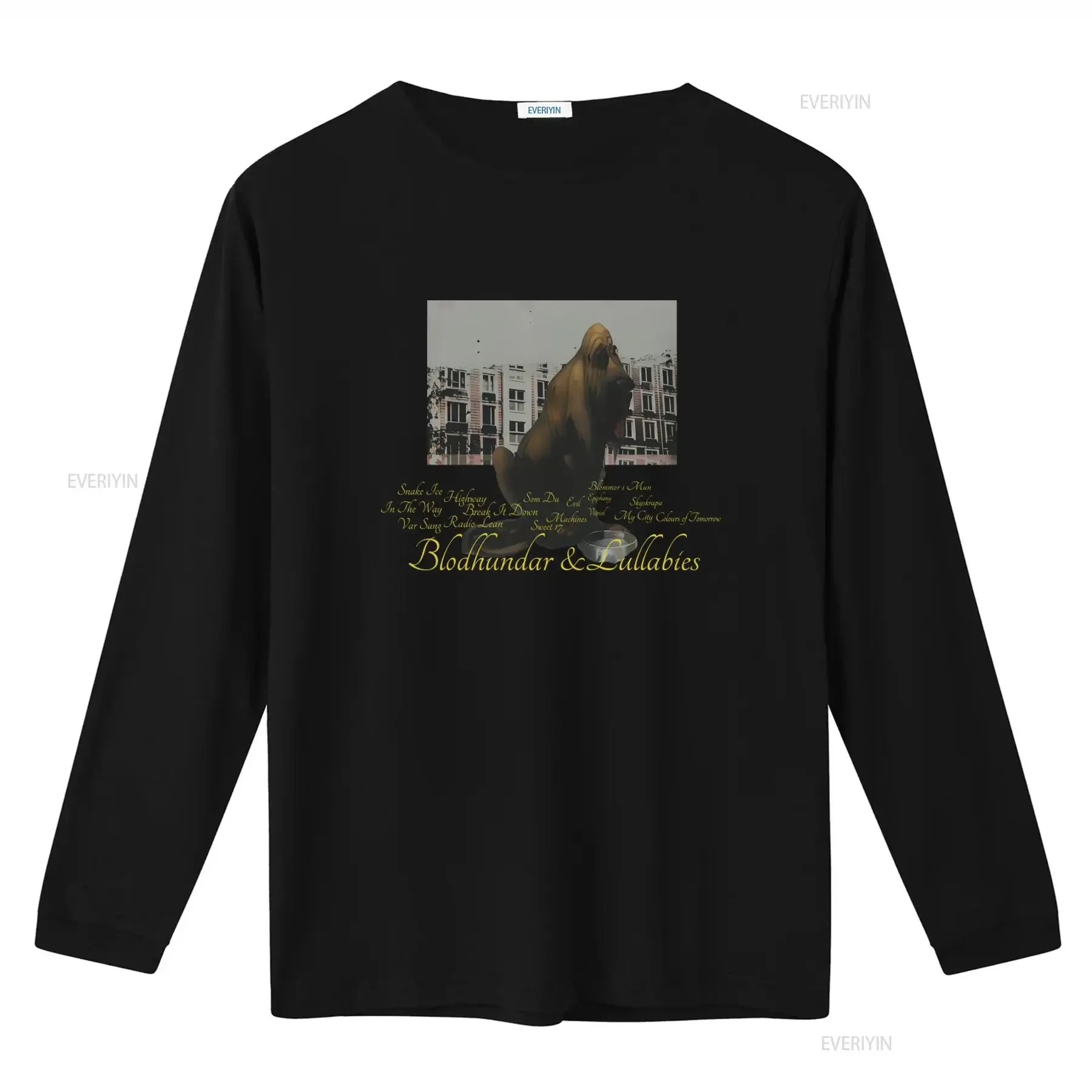 Yung Lean Jonatan Leandoer Blodhundar And Lullabies Softstyle Dog Print T Shirt vintage Washed Unisex streetwear fashion