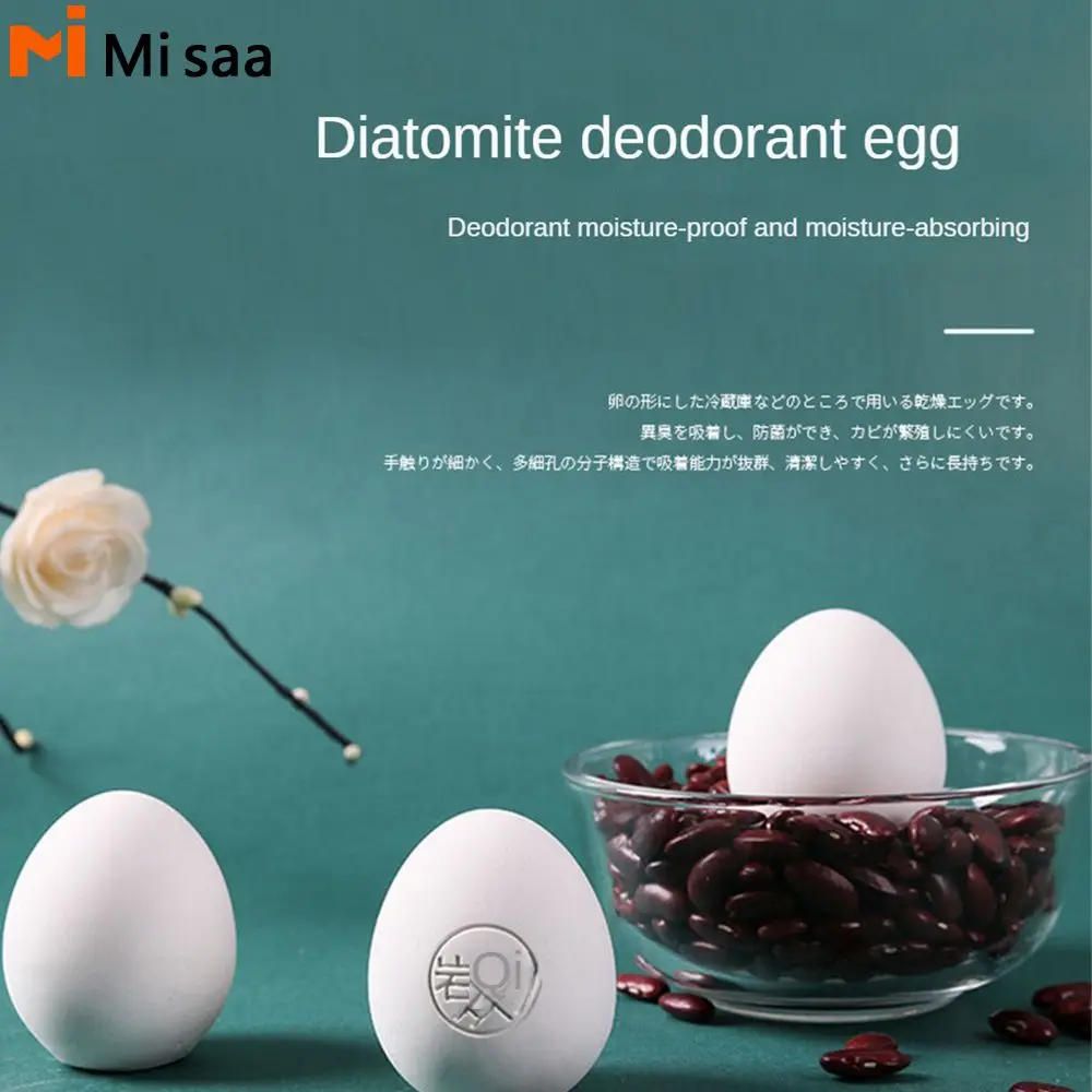 Deodorized Eggs Keep Fresh No Drilling Egg-shaped Refrigerator Supplies Egg Air Purifier Manual Polishing Odor Eliminator