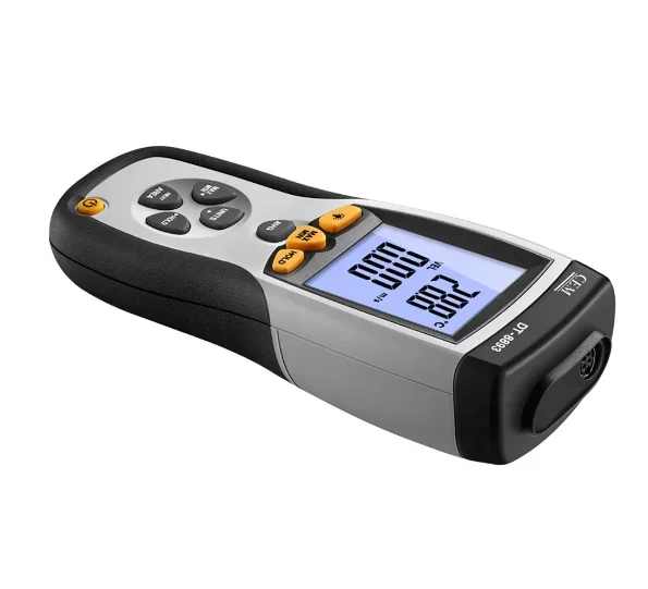 DT-8893 CMM/CFM 0~30m/s wind speed meter direction Air Flow or Velocity plus Ambient Temperature Wind Digital Anemometer