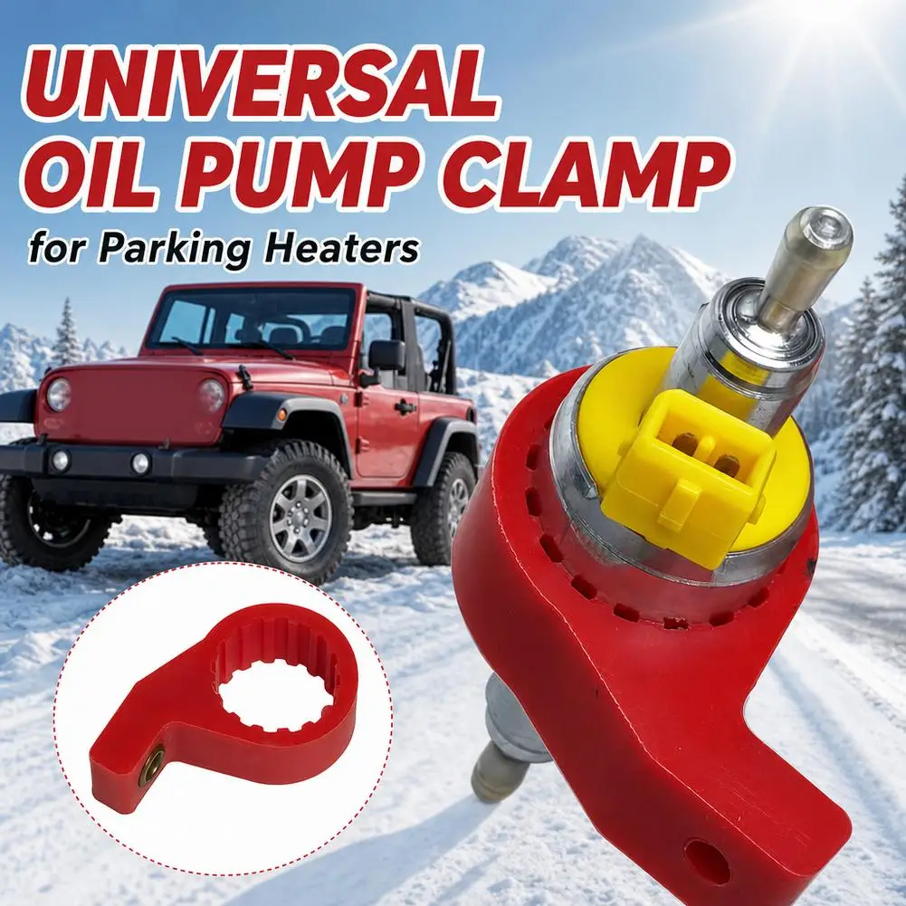 Red Parking Heater Fuel Oil Pump Rubber Bracket Sleeve Vibration Dampening Noise Reduction Holder Mount for RVs Vans Trucks