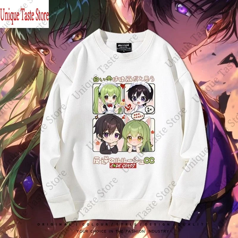 ‌CODE GEASS Lelouch Of The Rebellion Pullovers Harajuku Fashion Cartoon Print Women Men Autumn High Quality Thick Sweatshirt