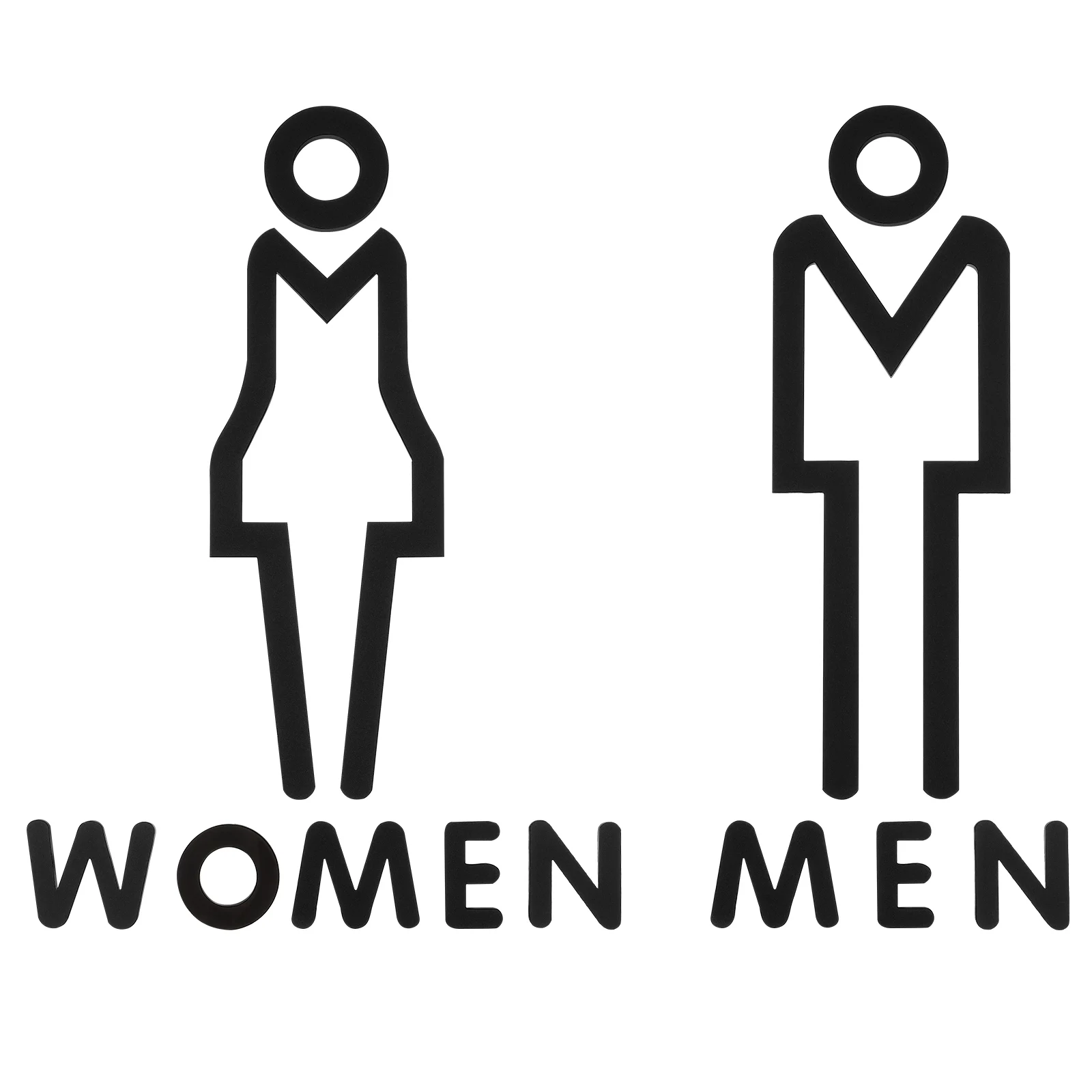 

Bathroom Logo Set Stylish Acrylic Toilet Signs Washroom Door Indicator Wall Sticker Restroom Graphics Letters