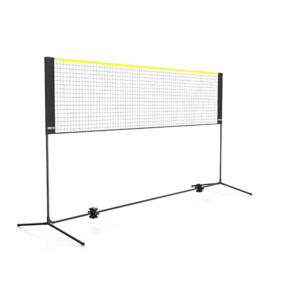

Badminton Net Height Adjustable Volleyball Net Wide Foldable Pickleball Net Portable Easy Setup Tennis Net Set with Poles Stand