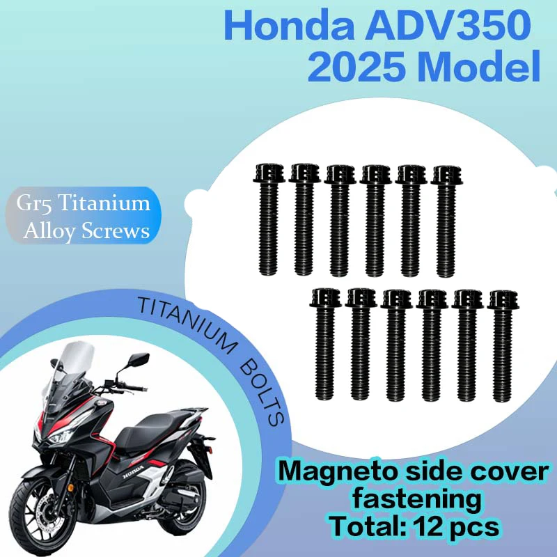 Full‑Set Titanium Alloy Modified Bolts for Honda ADV350 2025