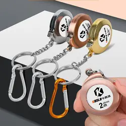 Multipurpose 2M Keychain Tape Measure Retractable Ruler Keychain Keyring Gift Ruler Track Tapes Measuring Tools DIY Gauging Tool