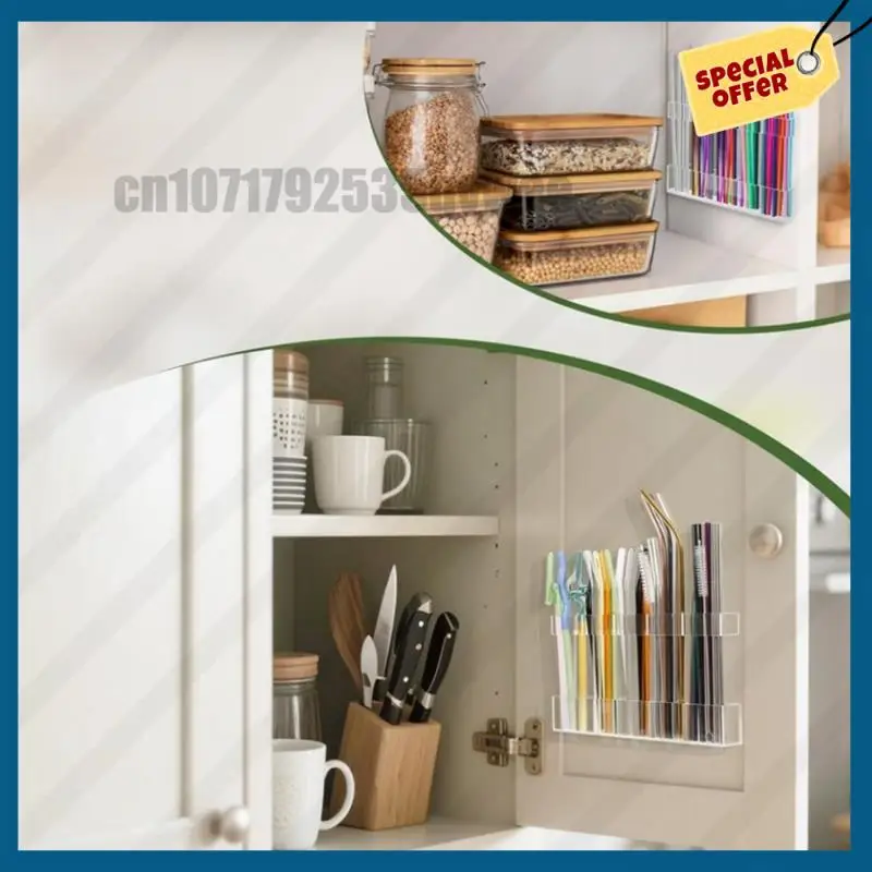 -A89Z حامل القش لخزانة الخزانة حامل القش منظم القش للخزانة