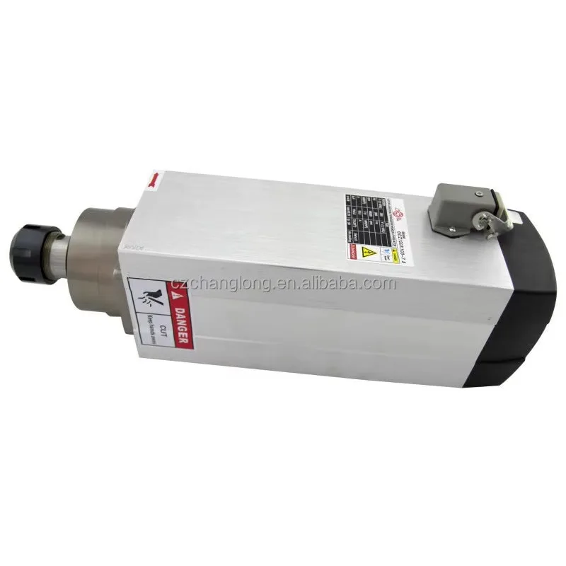7.5kw 18000rpm square High Speed air Cooled - Router Spindle Motor for Engraving Cutting Acrylic Plywood MDF Woodworking