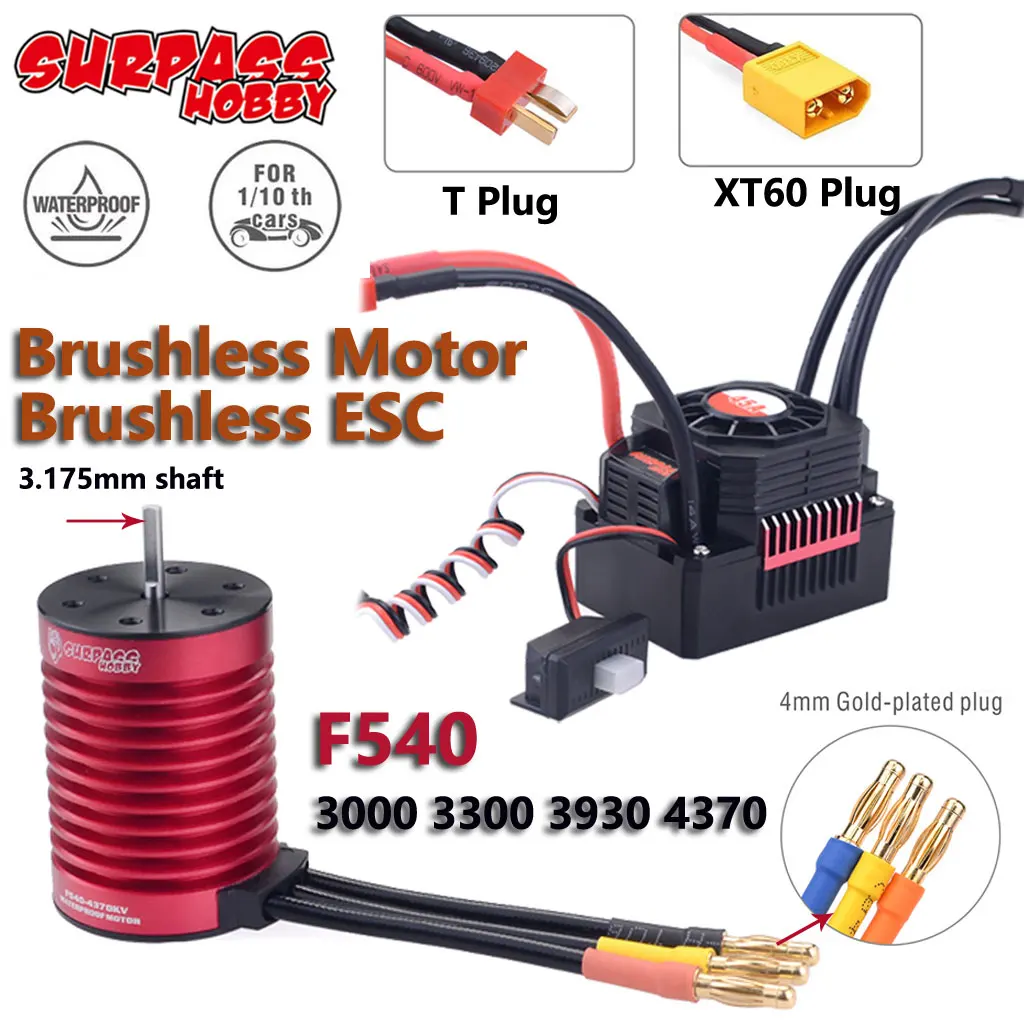 

SURPASS HOBBY KK Waterproof Combo F540 Brushless Motor 45A ESC for Wltoys Tamiya Axial HSP 1/10 1/12 RC Crawler Buggy Truck Cars