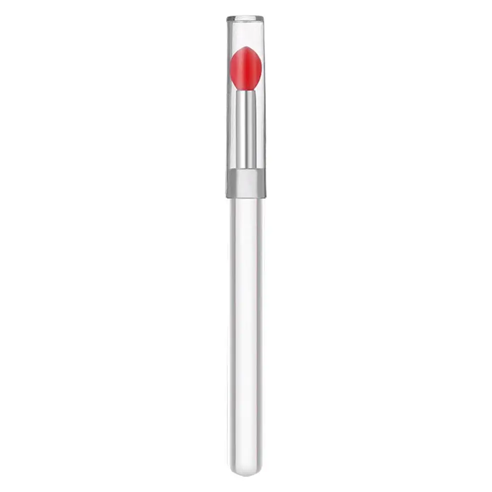 Pincel de labios de silicona portátil con cubierta, bálsamo multifuncional suave, maquillaje, lápiz labial, brillo de labios, aplicador de sombra de ojos F7F9