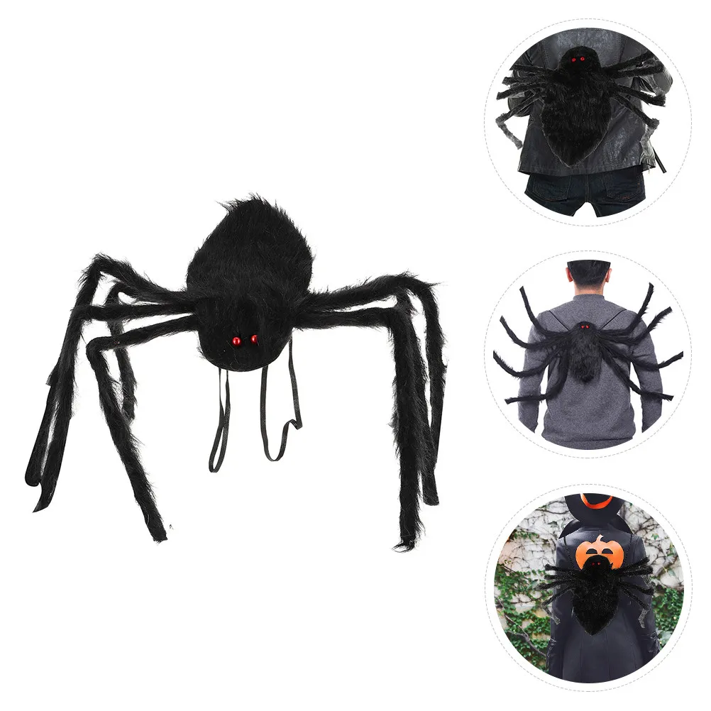 Kids Halloween Costumes Black Spider Backpack Shapeed Spiders Big Knapsack Backpacks Decorations Bag