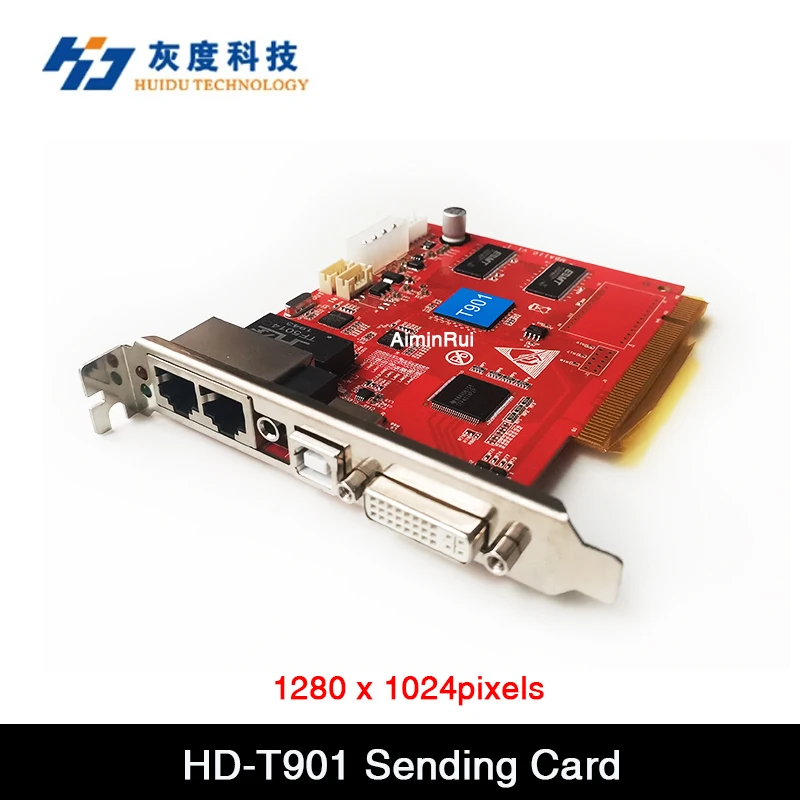 

Huidu Synchronous Full Color LED Sending Card HD-T901 / HD-T901S Work with HD-R508T,HD-R712,HD-R716, Support 1280 * 1024pixels