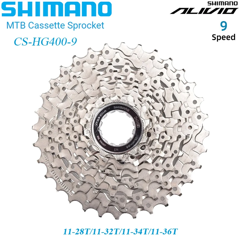 SHIMANO ALIVIO CS-HG400-9 9 Speed HYPERGLIDE Trekking Cassette Sprocket M4000 Series 32T 34T 36T