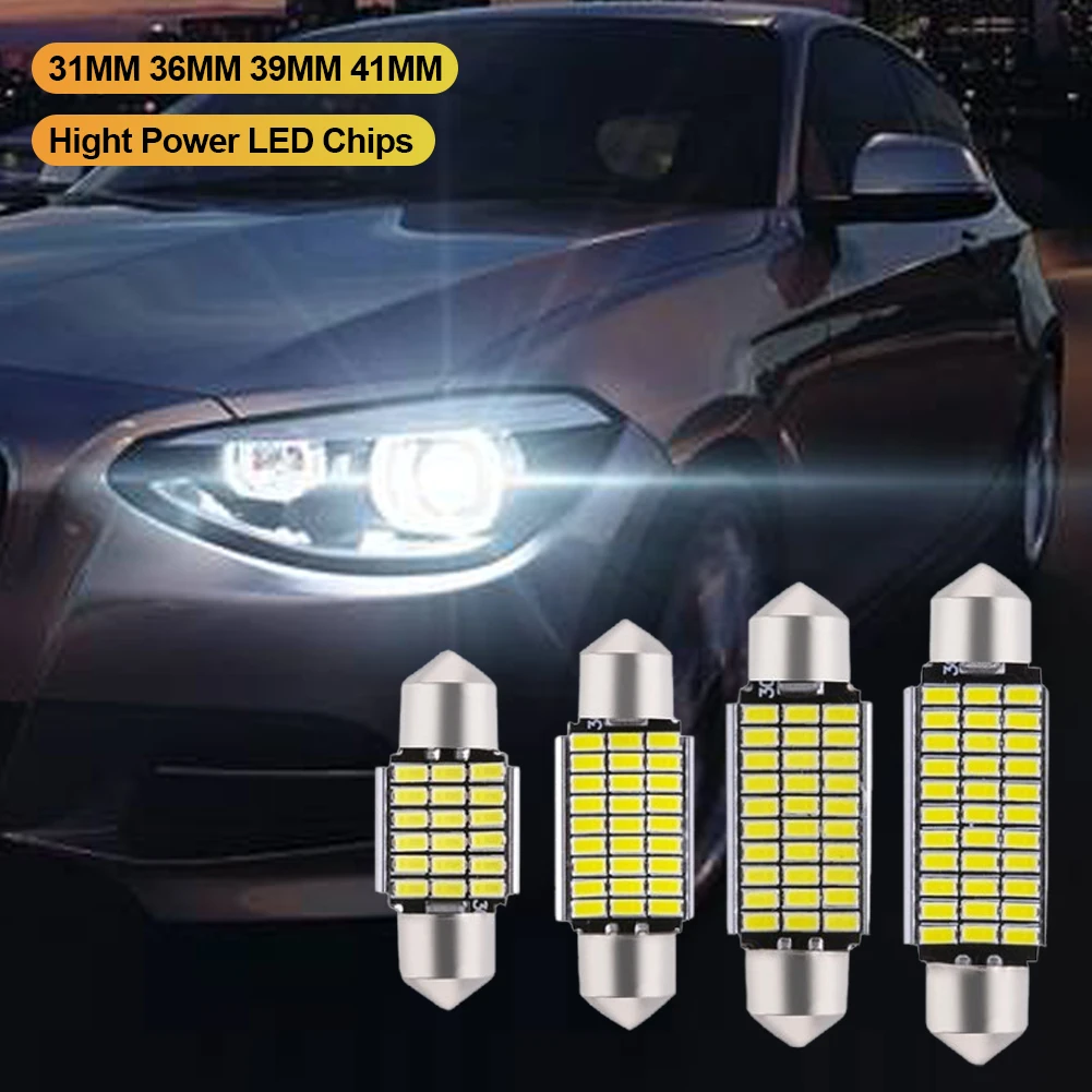 1 pc Festoon 31mm 36mm 39mm 41mm High Quality Super Bright LED Bulb C5W C10W Car License Plate Light Auto Interior Reading Dome