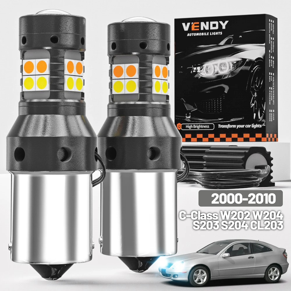 2 stücke Für Mercedes Benz C-Klasse W203 W204 CL203 S203 S204 Dual Modus LED Blinker + tagfahrlicht DRL Canbus Zubehör