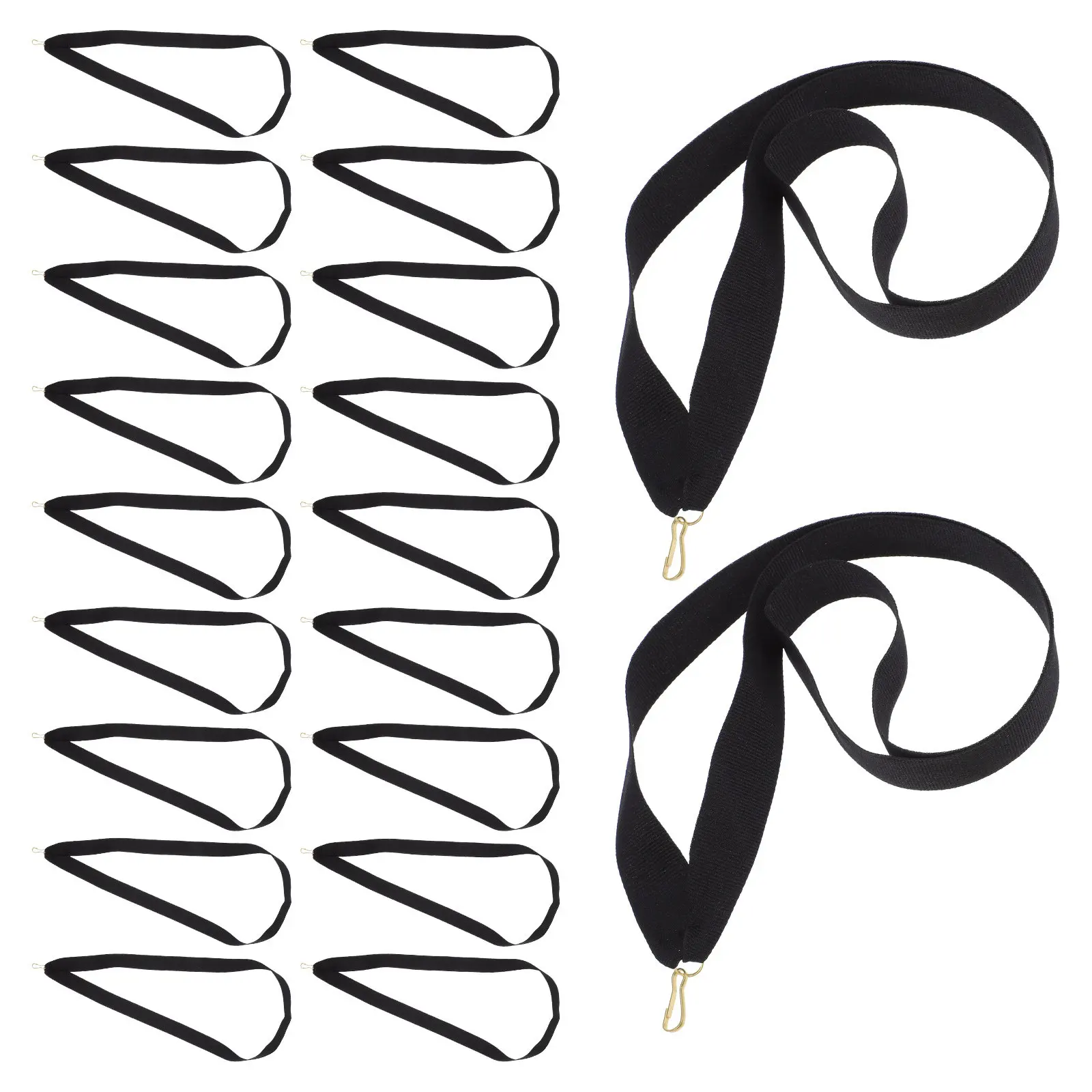 30Pcs Medal Lanyards Safety Release Clip Soft Polyester Neck Straps for Competitions Award Ribbons Sports Student Id Badge