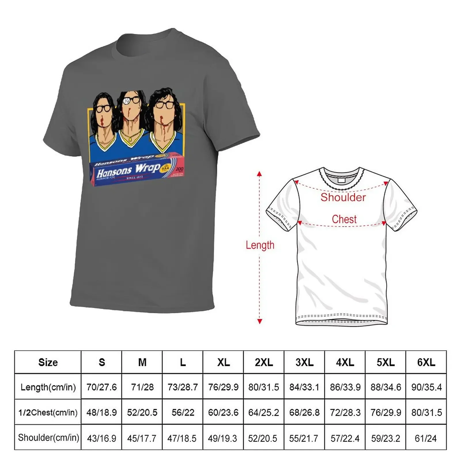 Hanson Brothers Hockey Slapshot Aluminum Foil T-shirt graphics Aesthetic clothing heavyweight t shirts for men