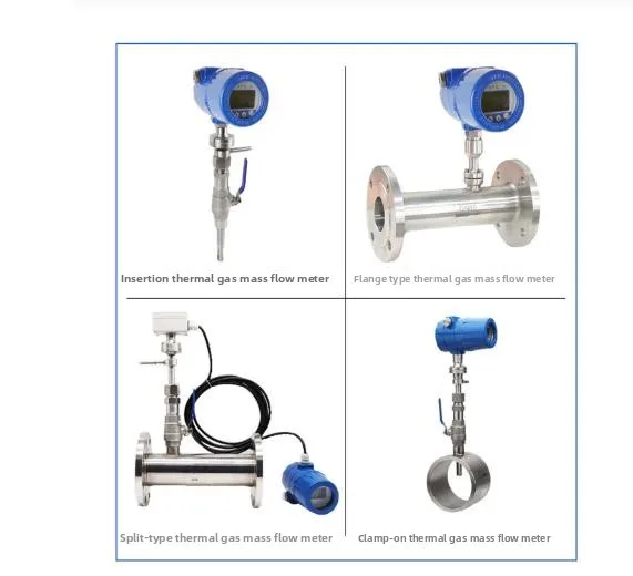 Thermal Gas Mass Flowmeter Pipeline Plug-in High-precision Compressed Air Nitrogen Micro Gas Flow
