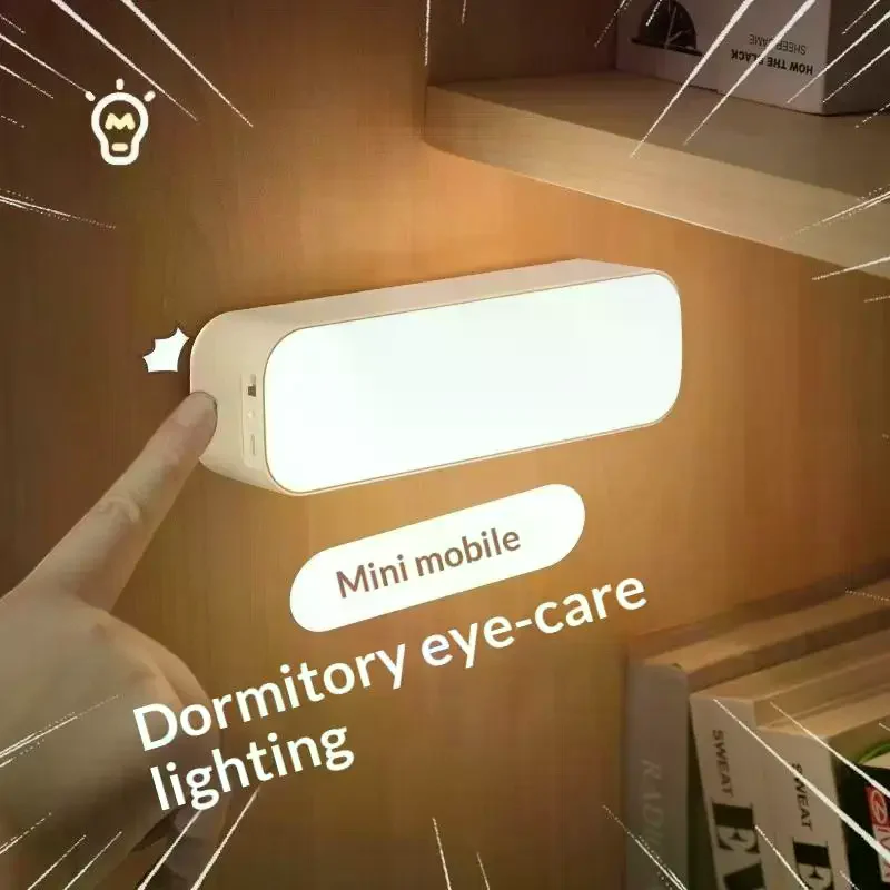 Wireless LED Night Lights USB Rechargeable Three Colors Magnetic Wall Lamp For Wardrobe Room Closet Kitchen Learning Desk Lamp view 3