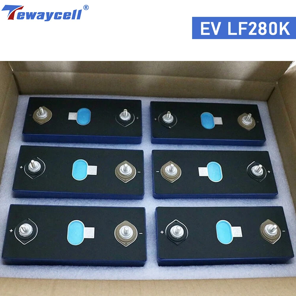 Tewaycell 등급 A LF280K 3.2V Lifepo4 충전식 배터리 8000 사이클 280Ah DIY 12V 24V 48V 리튬 이온 포스파 배터리 DDP 배송