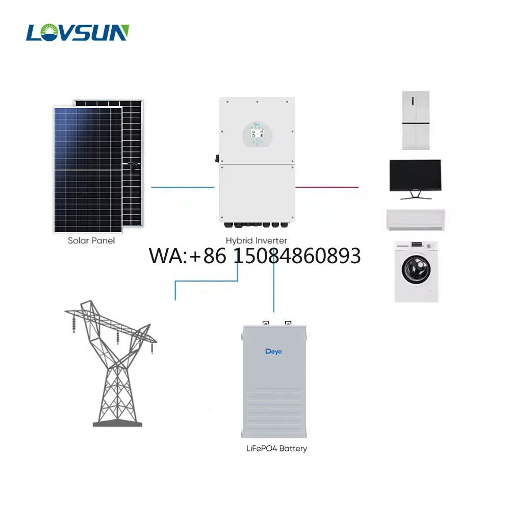 3kw 5kw 6kW 8kw 10kw Complete Set Solar Energy on Off Grid Home Power Systems 5kwh 10kwh Lithium Battery All in One Solar System