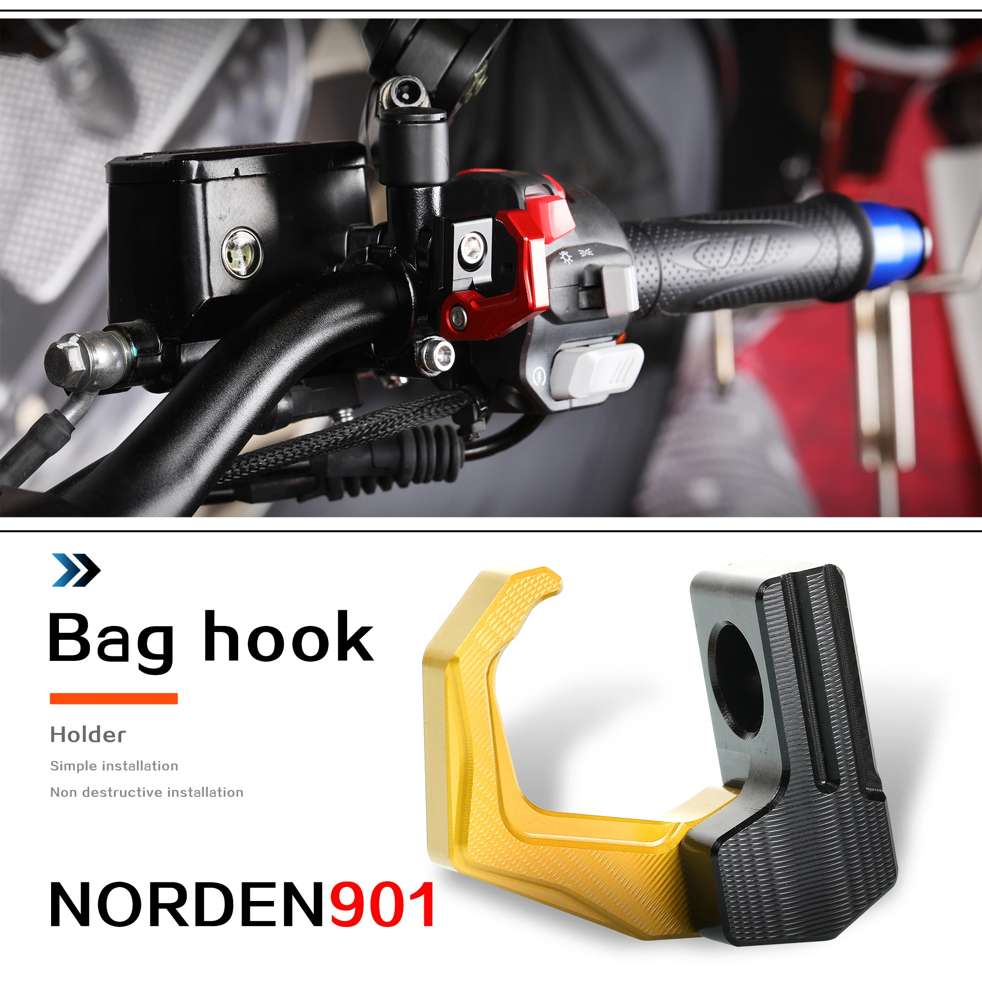 

Мотоциклетные аксессуары NORDEN 901, крючок для шлема, крючок для багажа, крючок-держатель, вешалка для Husqvarna NORDEN 901 Norden901 2022-2023