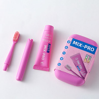 Portable Toothbrush Set Travel Camping Wash Bag Outdoor Dental Cleaning Care Tool Detachable Screw Toothbrush with Toothpaste