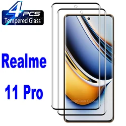 Realme 11 pro用強化ガラス,スクリーンプロテクター,10dフィルム,1個,4個