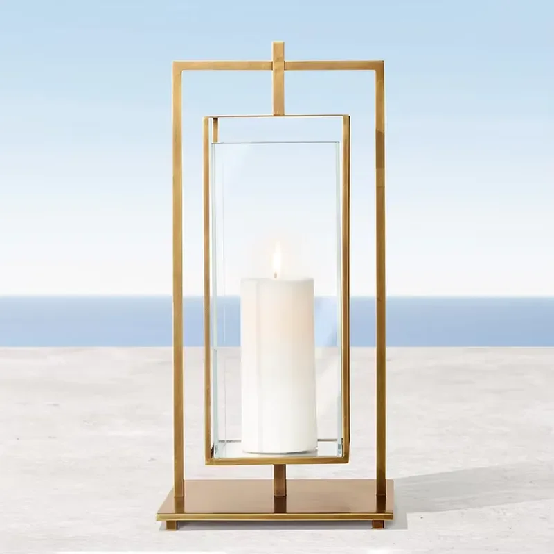 Durable Metal Candlestick Lantern Freestanding Home Garden Decoration High Quality Wholesale Iron Stand Light Holder for