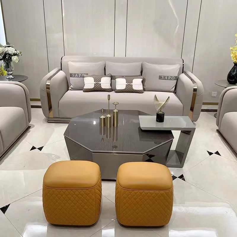 #Modern Middle Eastern Arabic Design Leather Reclining Sofa Set With Sponge Filling For Living Room Apartment Decor Hotel