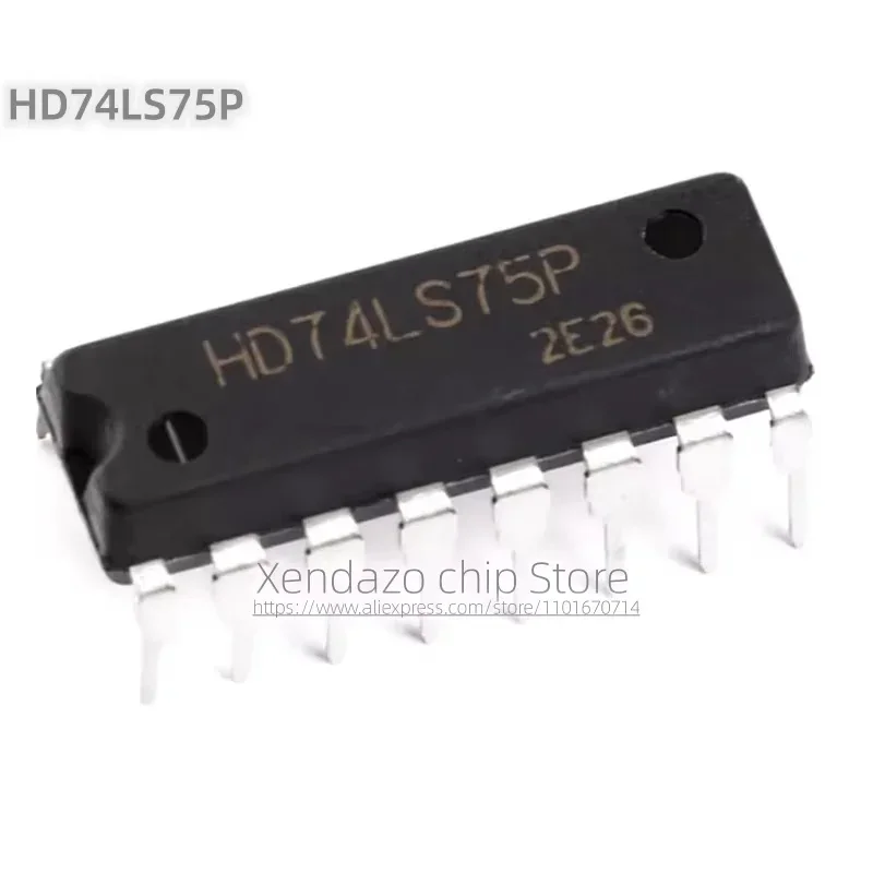 2pcs/lot HD74LS75P DIP-16 package Original genuine D-type transparent latch logic chip